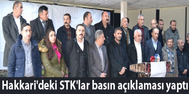 Hakkari'deki STK'lar basın açıklaması yaptı