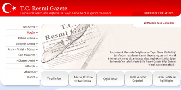 Hükümetin istifası Resmi Gazete’de