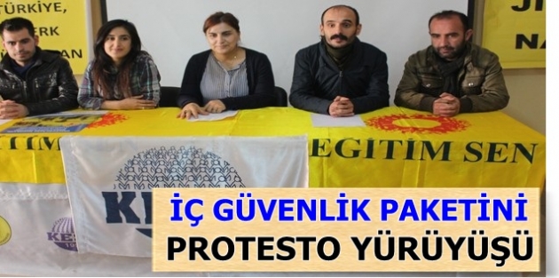 İç güvenlik paketini protesto yürüyüşü