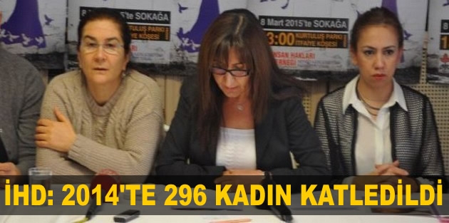 İHD: 2014'te 296 kadın katledildi