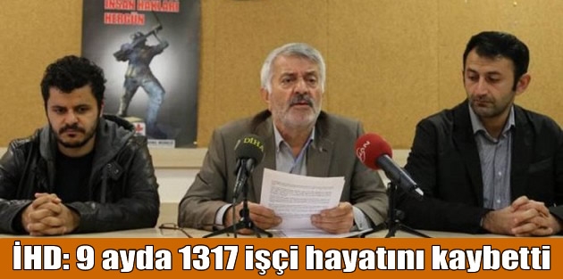 İHD: 9 ayda 1317 işçi hayatını kaybetti