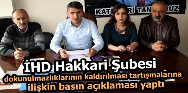 İHD’den dokunulmazlık açıklaması