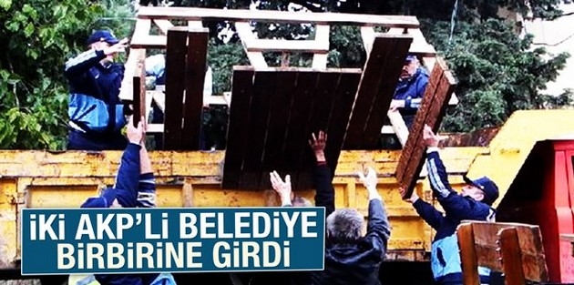 İki AKP'li belediye birbirine girdi