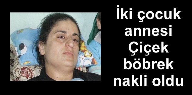 İki çocuk annesi Çiçek böbrek nakli oldu