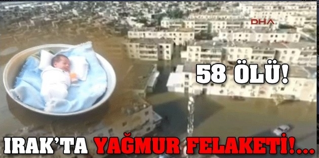 Irak'ta yağmur felaketi!... 58 ölü!