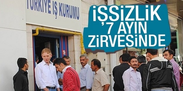 İşsizlik 7 ayın zirvesinde