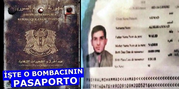 İşte O bombacının pasaportu