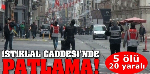 İstiklal Caddesi'nde patlama; 5 ölü 20 yaralı