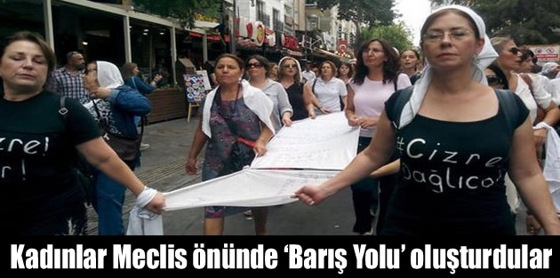 Kadınlar Meclis önünde ‘Barış Yolu’ oluşturdular