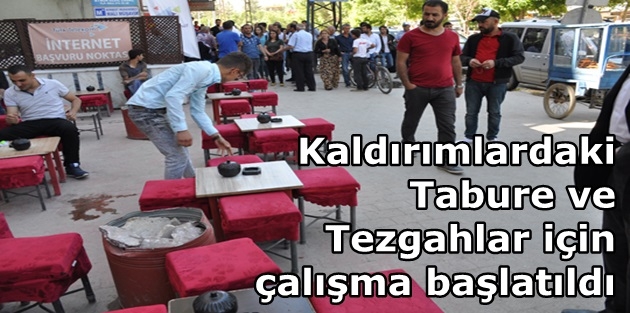 Kaldırımlardaki Tabure ve Tezgahlar için çalışma başlatıldı