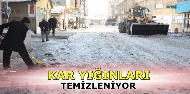 kar yığınlarını temizlemek için çalışma başladı