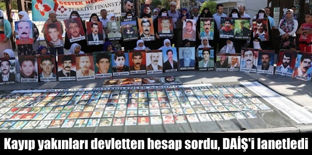 Kayıp yakınları devletten hesap sordu, DAİŞ'i lanetledi