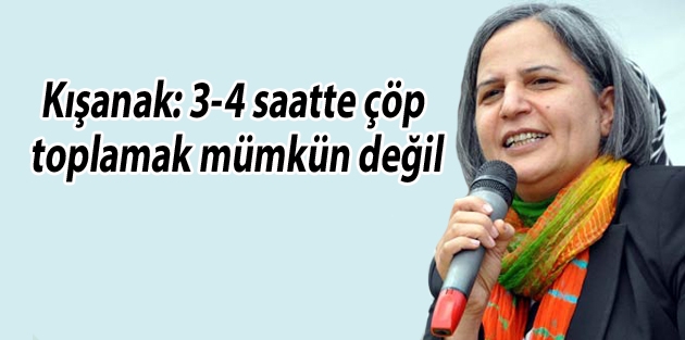 Kışanak: 3-4 saatte çöp toplamak mümkün değil