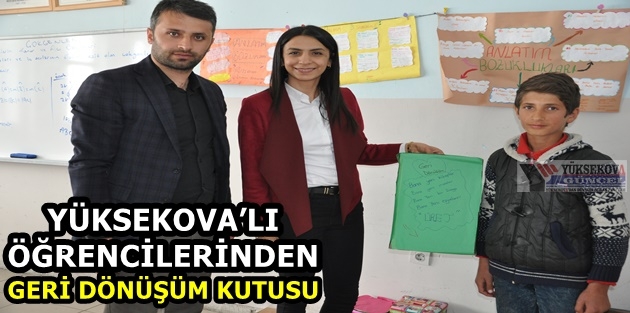 Köy Okulu Öğrencilerinden Geri Dönüşüm Kutusu