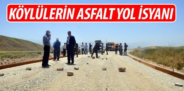 Köylülerin asfalt yol isyanı