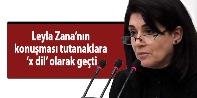 Leyla Zana’nın konuşması tutanaklara ‘x dil’ olarak geçti