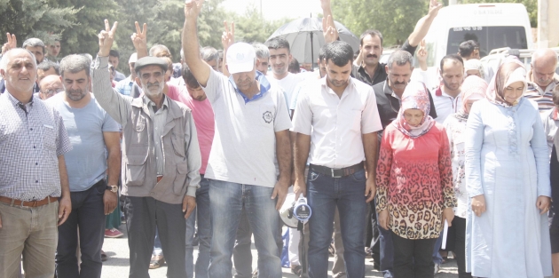 Lice'de gözaltı protestosu