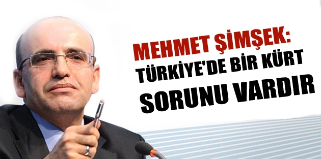 Mehmet Şimşek: Türkiye'de bir Kürt sorunu vardır