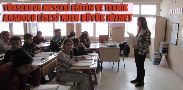 Mesleki Eğitim ve Teknik Anadolu Lisesi’nden Büyük Hizmet