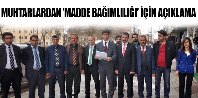 Muhtarlar Derneğinden 'Madde Bağımlılığı' açıklaması 