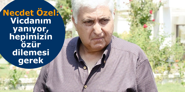 Necdet Özel: Vicdanım yanıyor, hepimizin özür dilemesi gerek