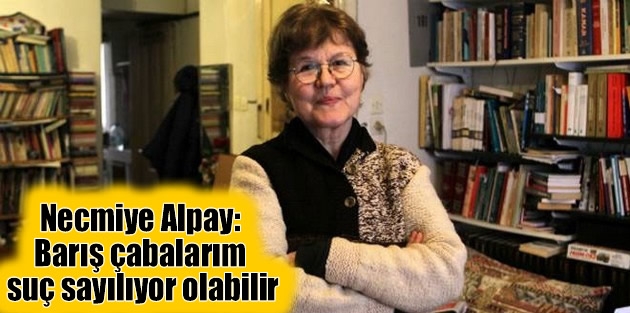 Necmiye Alpay: Barış çabalarım suç sayılıyor olabilir