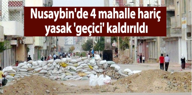 Nusaybin'de 4 mahalle hariç yasak 'geçici' kaldırıldı