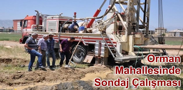 Orman Mahallesinde Sondaj Çalışması