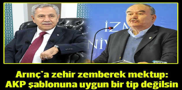 Özfatura'dan Arınç'a: AKP şablonuna uygun bir tip değilsiniz