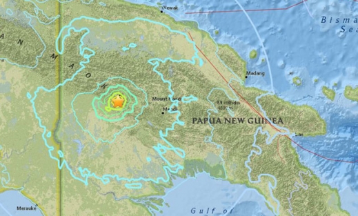 Papua Yeni Gine’de  6.3 büyüklüğünde deprem