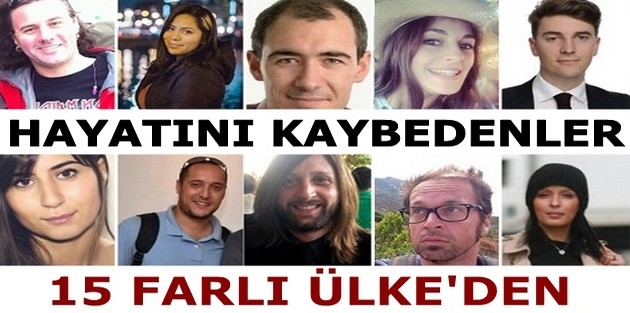 Paris'te hayatını kaybedenler 15 farklı ülkeden