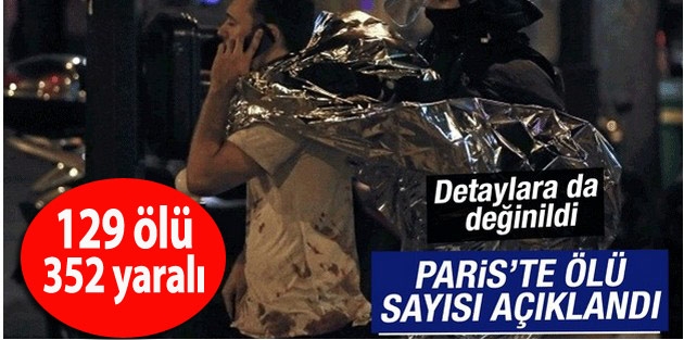 Paris'teki saldırılarda ölü sayısı açıklandı