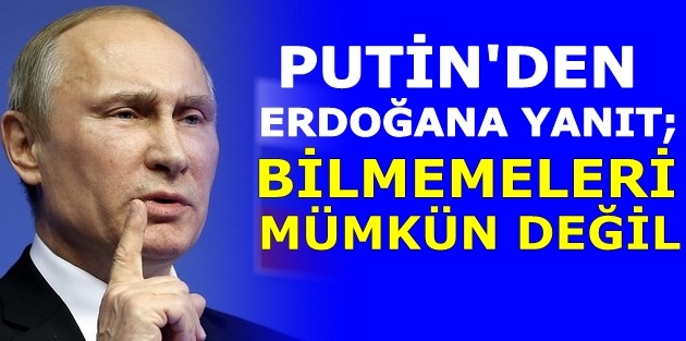 Putin'den 'Rus uçağı olduğunu bilmiyorduk' diyen Erdoğan'a yanıt