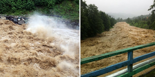 Rize'de sağanak, sel ve heyelana yol açtı