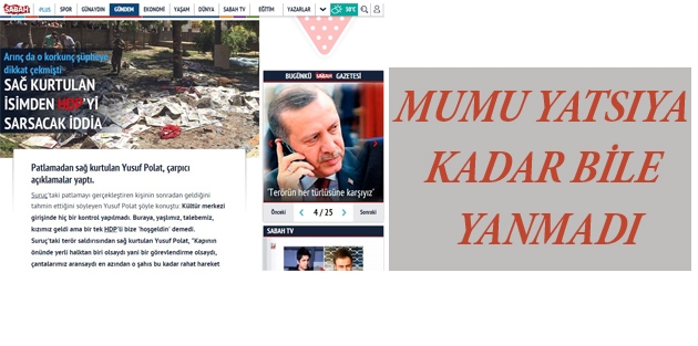 Sabah Gazetesinin mumu yatsıya kadar bile yanmadı