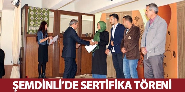 Şemdinli’de Sertifika Töreni