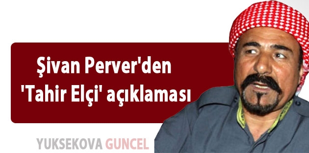 Şivan Perver'den 'Tahir Elçi' açıklaması