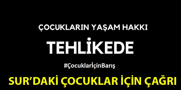 Sur’daki çocuklar için çağrı