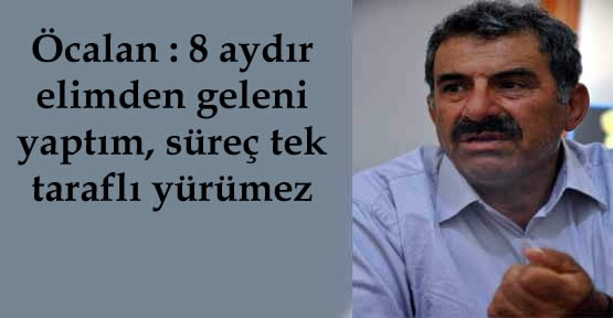 'Süreç iki taraflı olmalıdır'