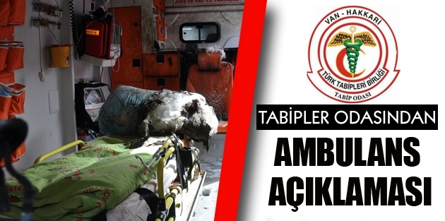 Tabipler Odasında Ambulans Açıklaması