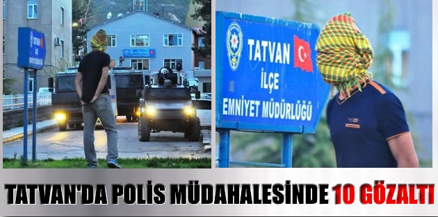 Tatvan'da Polis Müdahalesinde 10 Gözaltı