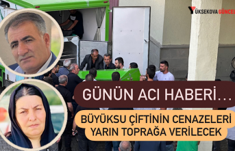 Büyüksu çiftinin cenazesi toprağa verilmek üzere...