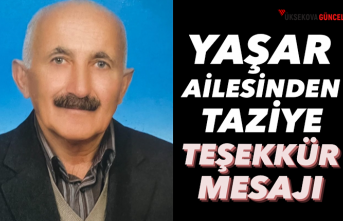 Yaşar Ailesinden Taziye Teşekkür Mesajı