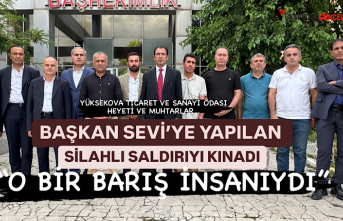 Yüksekova TSO, Başkan Sevi’ye Yapılan Silahlı...