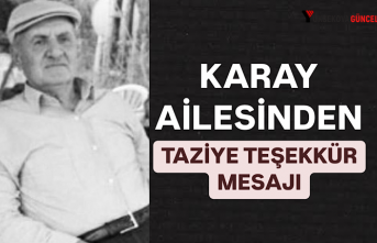 Karay Ailesinden Taziye Teşekkür Mesajı