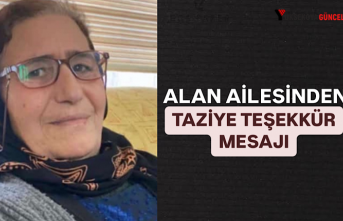 Alan Ailesinden Taziye Teşekkür Mesajı