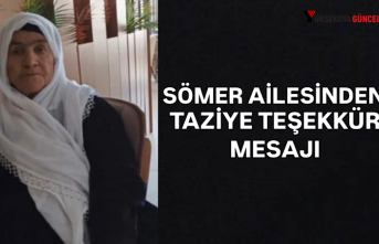 Sömer Ailesinden Taziye Teşekkür Mesajı