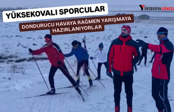 Yüksekovalı sporcular, zorlu şartlara rağmen yarışmaya...