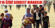 216 Êzidî serbest bırakıldı