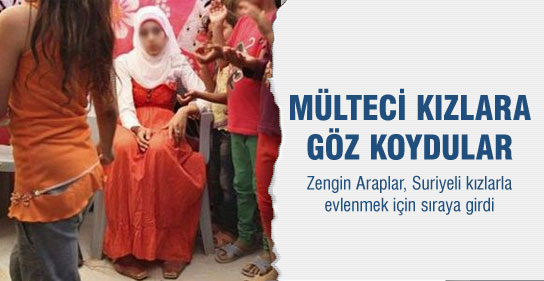 MÜLTECİ KIZLAR İÇİN SIRAYA GİRDİLER